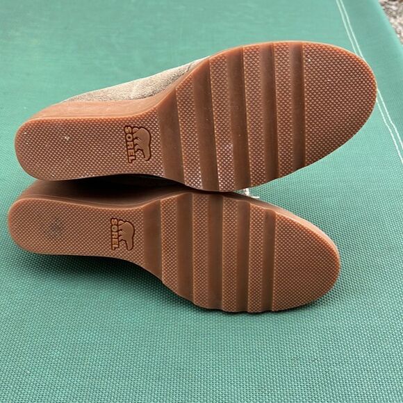 Sorel Toronto Green Suede Wedge Ankle Boot size 9.5 - Picture 4 of 8